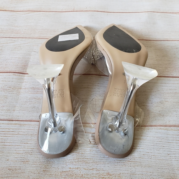 Tony Bianco Laos Clear Vinylite Translucent Jeweled Pointy Toe Heels Size 9 - Picture 13 of 16